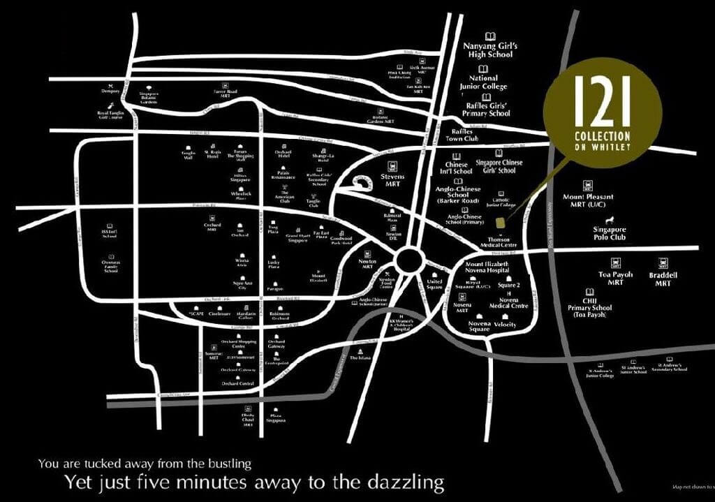 121 Collection on Whitley Landed Location Map