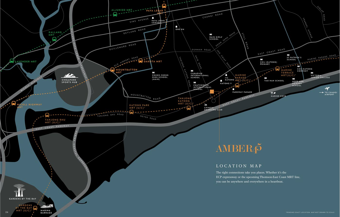 Amber 45 Condo Location Map