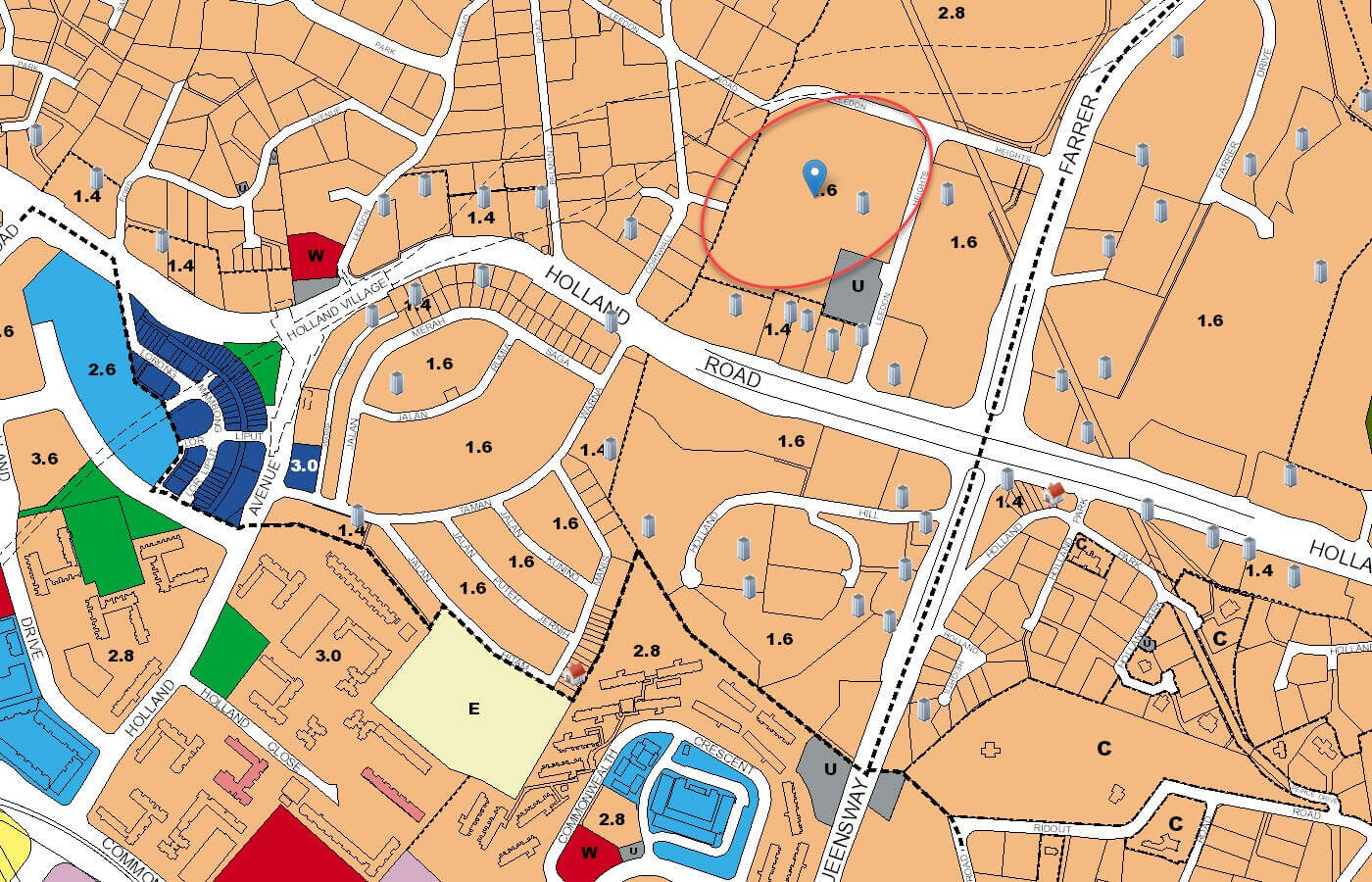 Leedon Residence Condo URA Master Plan Map