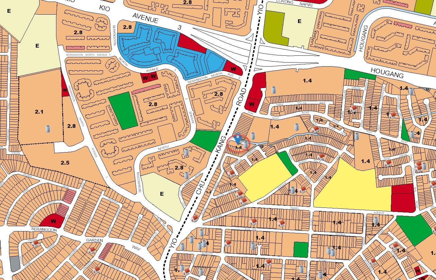 Parkwood Residences Condo URA Master Plan Map
