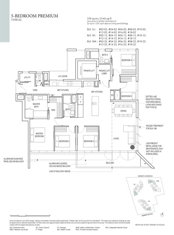 Amber Park Condo Floor Plan 5 Bedroom Premium E2