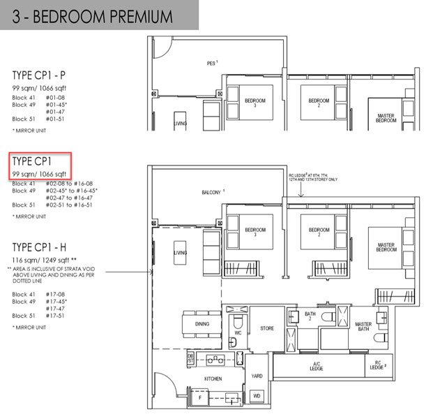 Riverfront Residences Showflat Unit 3 Bedroom Premium CP1