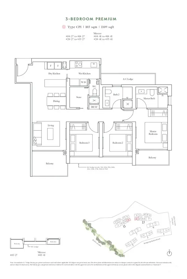 Avenue-South-Residence-Condo-Floor-Plan-Horizon-Collection-3-Bedroom-Premium-CP1