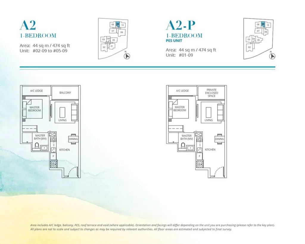 Casa-Al-Mare-Condo-Floor-Plan-1-Bedroom-A2-A2P