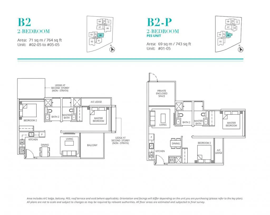 Casa-Al-Mare-Condo-Floor-Plan-2-Bedroom-B2-B2P