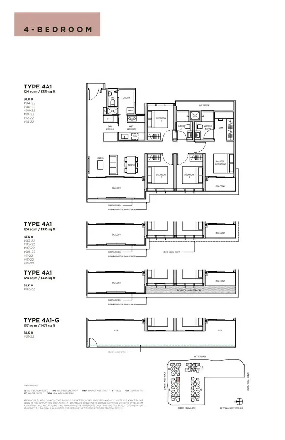 Dairy Farm Residences Condo Floor Plan 4 Bedroom 4A1