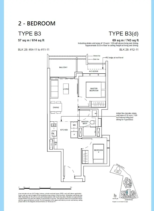 Haus On Handy Condo Floor Plan 2 Bedroom B3 B3d