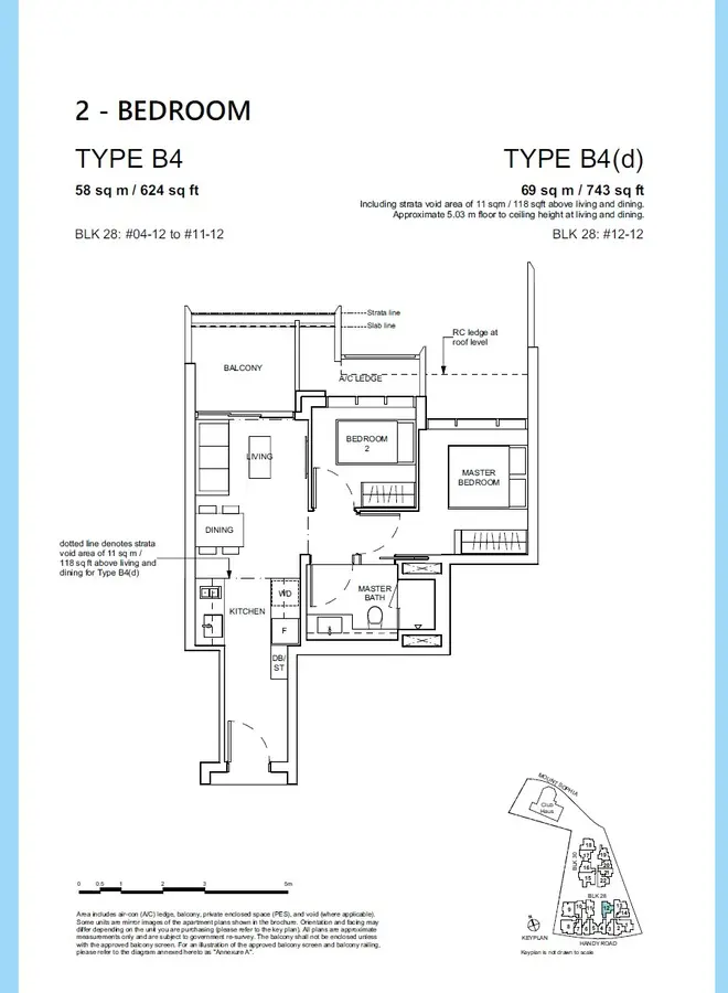Haus On Handy Condo Floor Plan 2 Bedroom B4 B4d