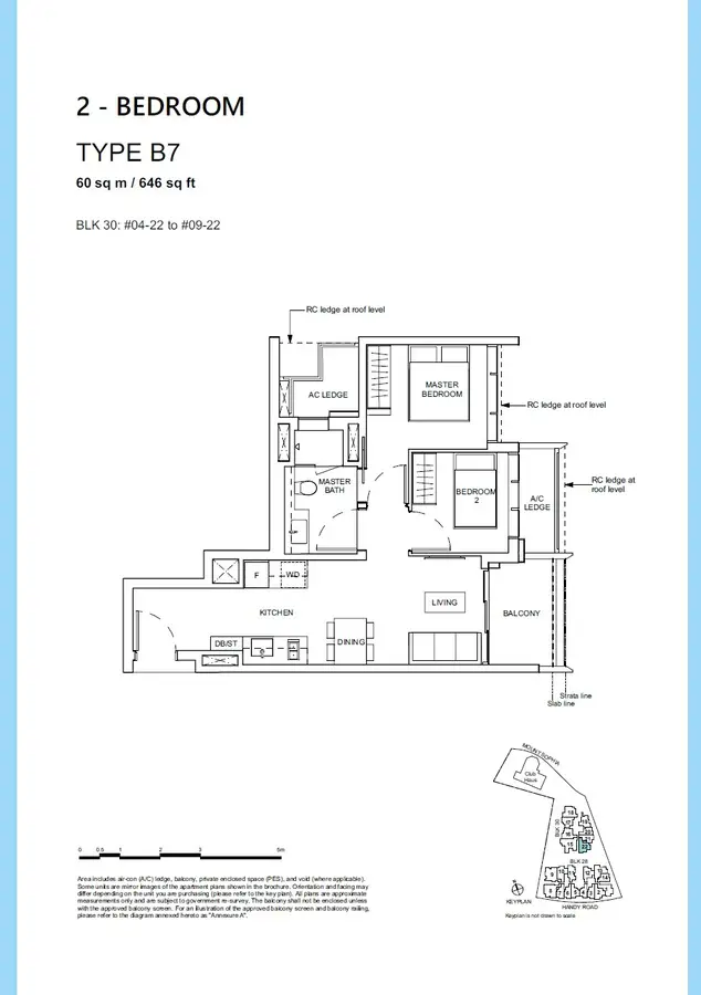 Haus On Handy Condo Floor Plan 2 Bedroom B7