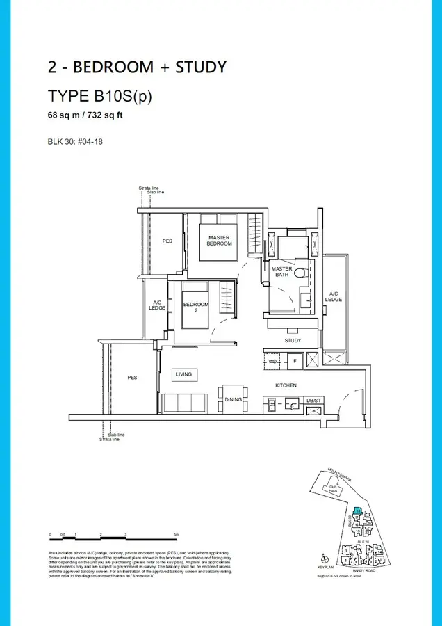 Haus On Handy Condo Floor Plan 2 Bedroom Study B10Sp