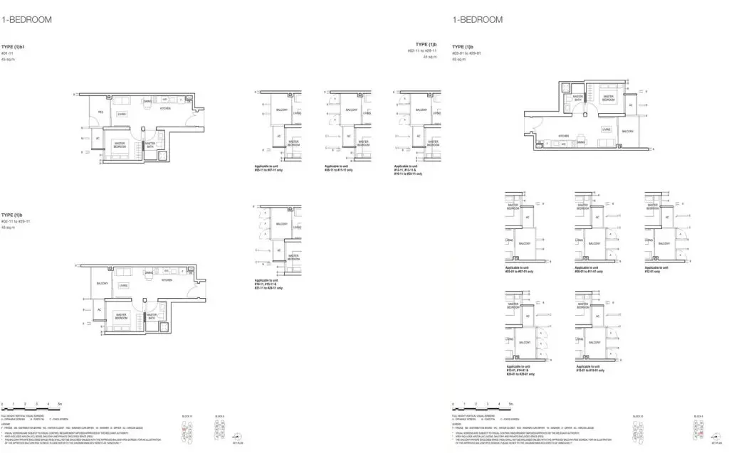 Midwood Condo Floor Plan 1 Bedroom 1b 1b1