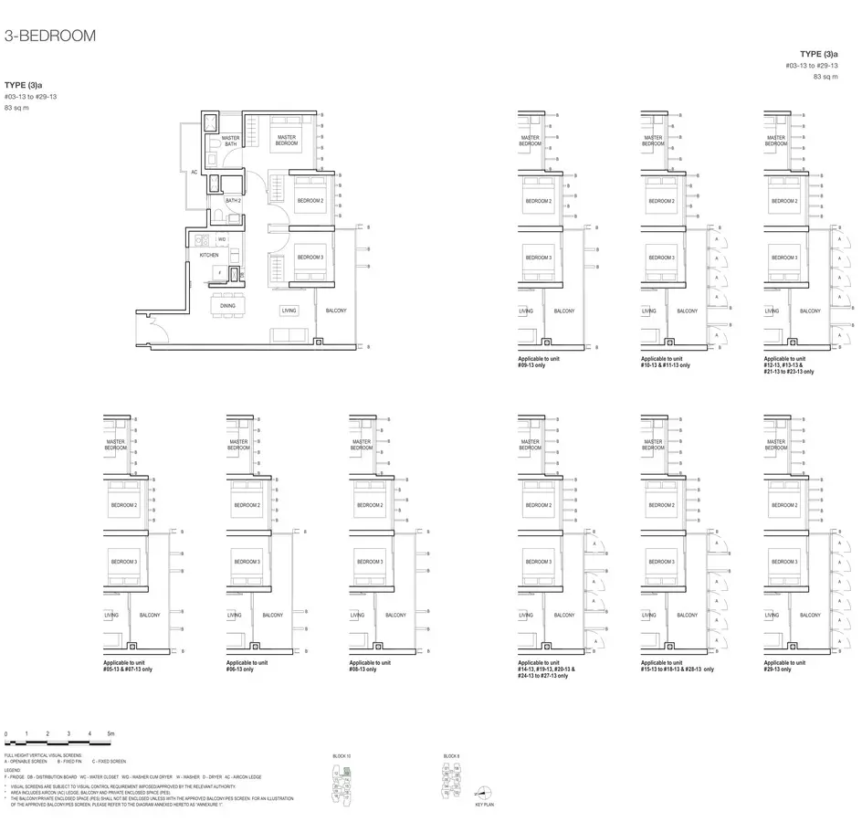 Midwood Condo Floor Plan 3 Bedroom 3a