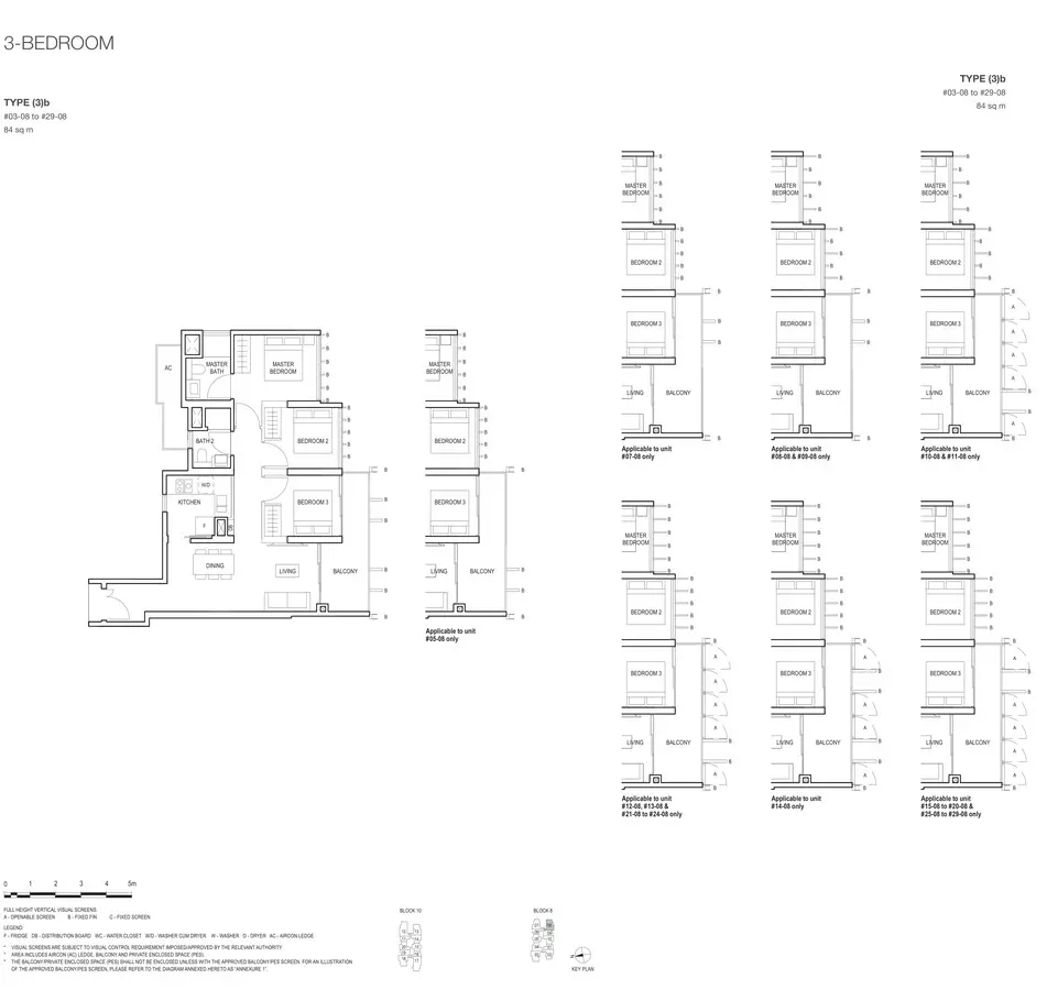 Midwood Condo Floor Plan 3 Bedroom 3b