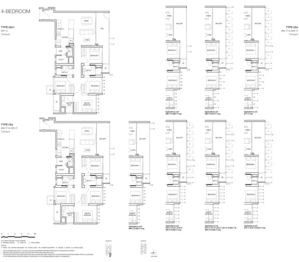 Midwood Condo Floor Plan 4 Bedroom 4a 4a1