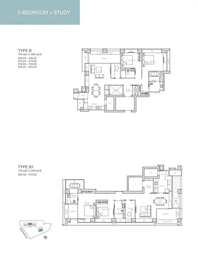 Nouvel-18-Condo-Floor-Plan-2-Bedroom-Study-B-B1