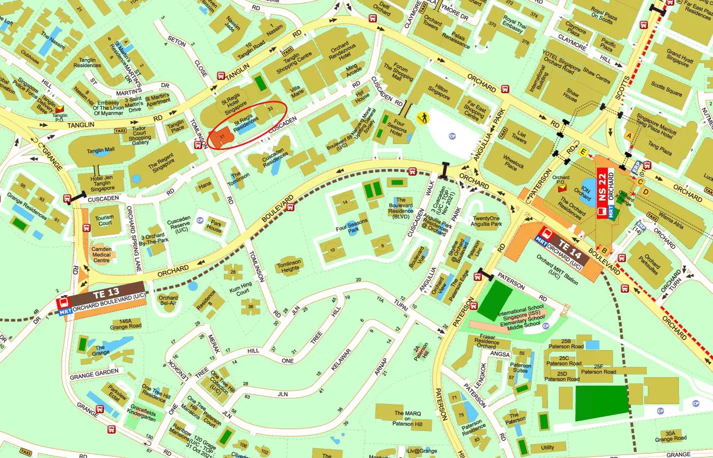 St-Regis-Residences-Condo-Street-Directory-Map
