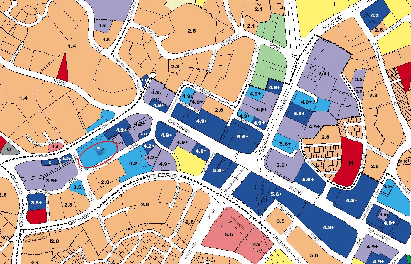 St-Regis-Residences-Condo-URA-Master-Plan-Map