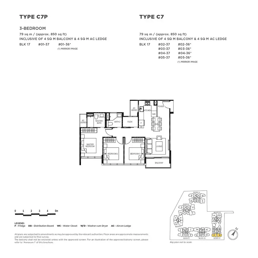 The-Gazania-Condo-Floor-Plan-3-Bedroom-C7-C7P