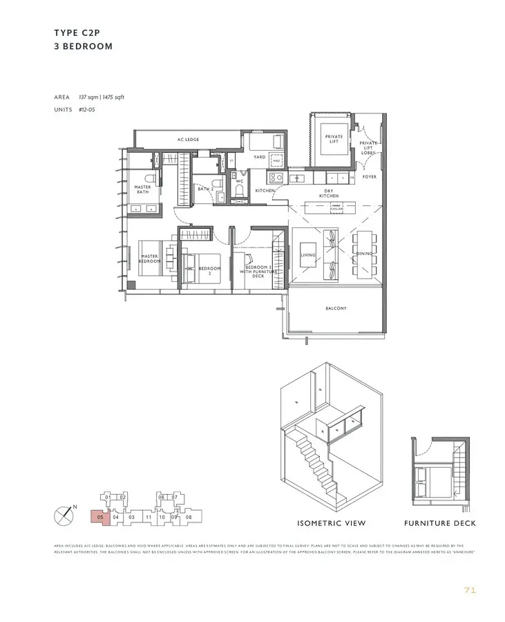The Hyde Condo Floor Plan 3 Bedroom C2P