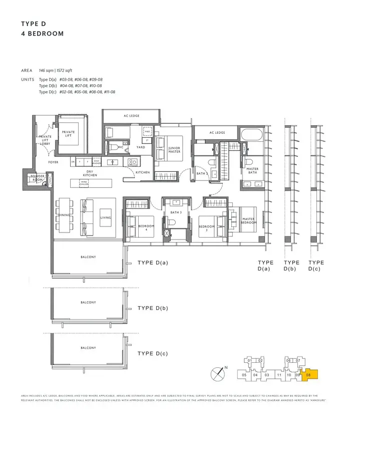 The Hyde Condo Floor Plan 4 Bedroom D