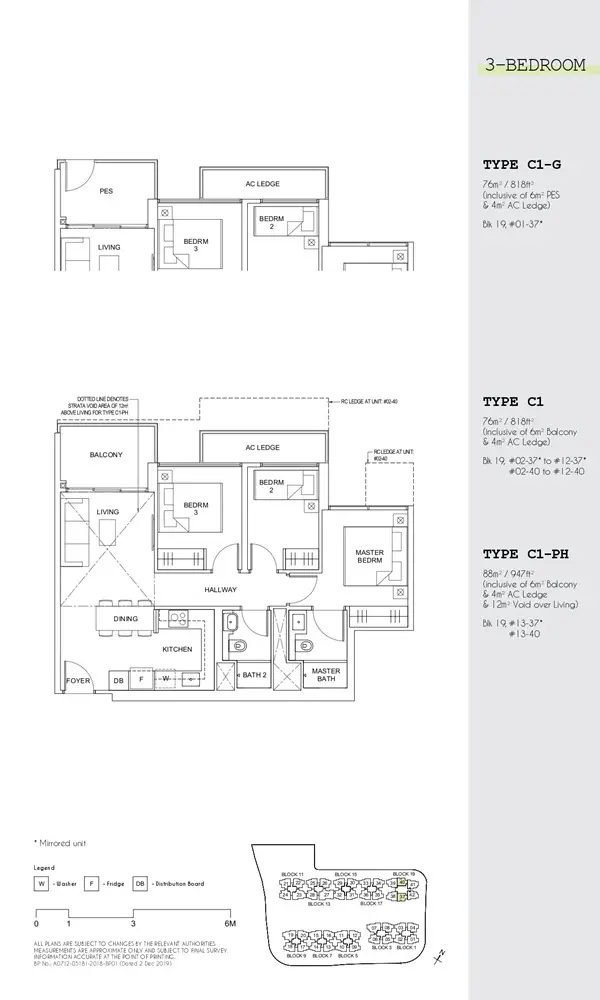 berra Executive Condo Floor Plan 3 Bedroom C1