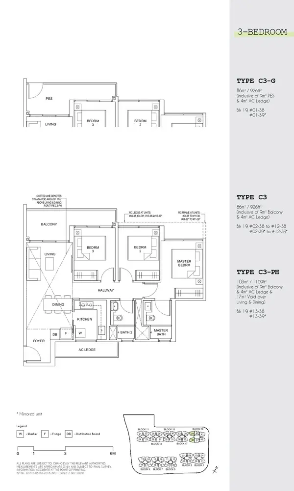 Parc Canberra Executive Condo Floor Plan 3 Bedroom C3