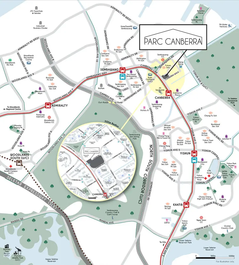 Parc-Canberra-Executive-Condo-location-map