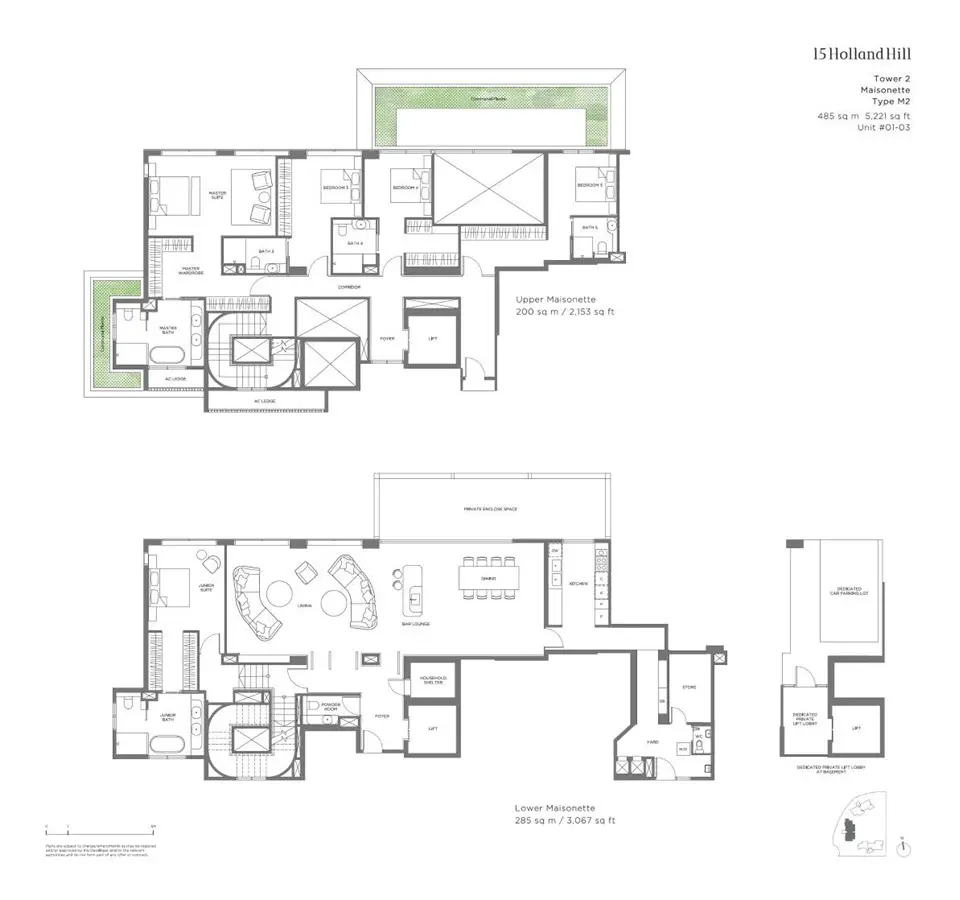 15 Holland Hill - Floor Plan - Maisonette M2