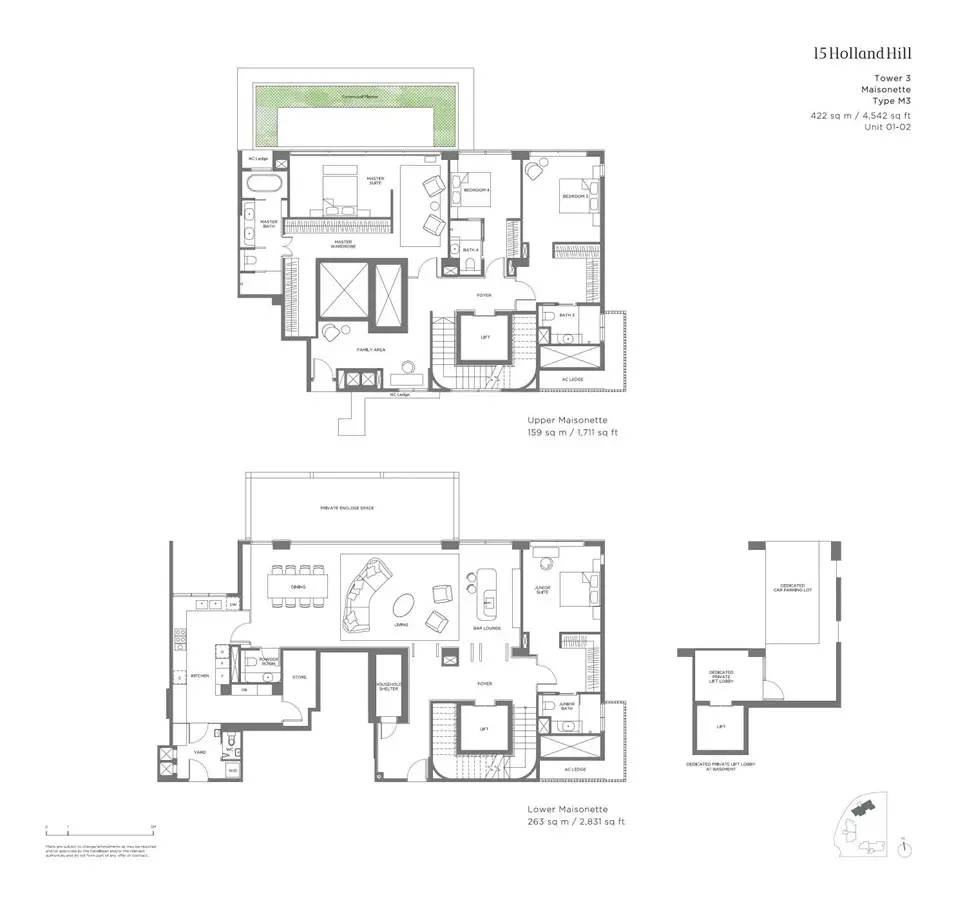 15 Holland Hill - Floor Plan - Maisonette M3