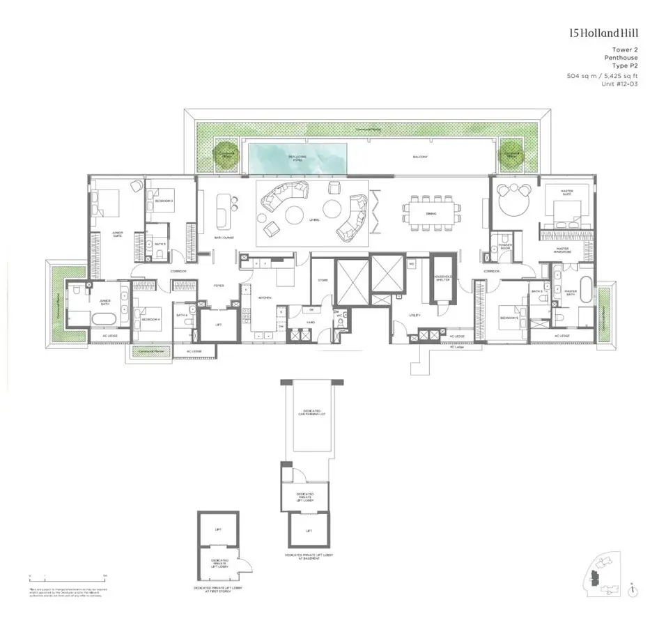 15 Holland Hill - Floor Plan - Penthouse P2