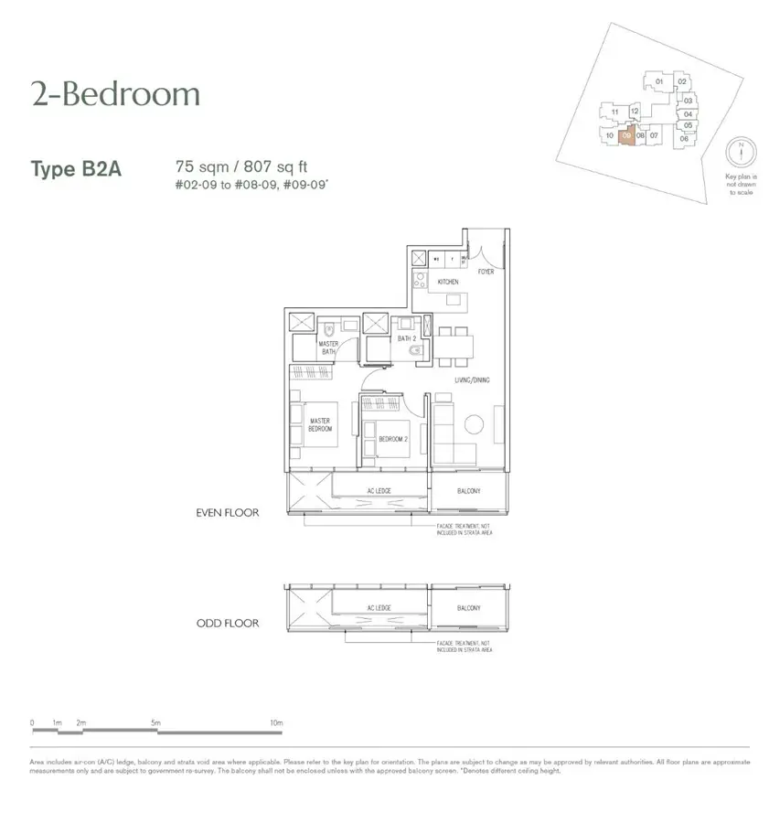 19 Nassim - Floor Plan - 2 Bedroom B2A