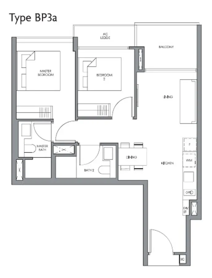 Fourth Avenue Residences - Show Unit - 2 Bedroom Premium BP3a
