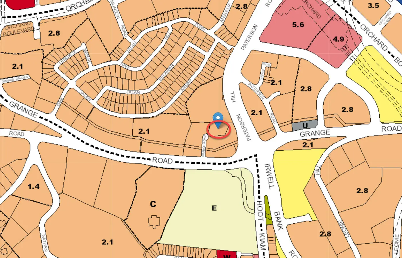 Grange 1866 - URA Master Plan Map