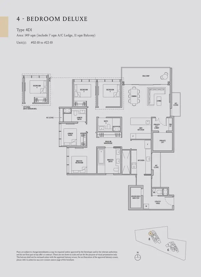 Kopar At Newton - Floor Plan - 4 Bedroom Deluxe 4D1