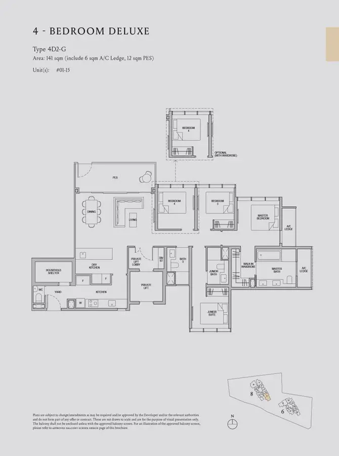 Kopar At Newton - Floor Plan - 4 Bedroom Deluxe 4D2-G