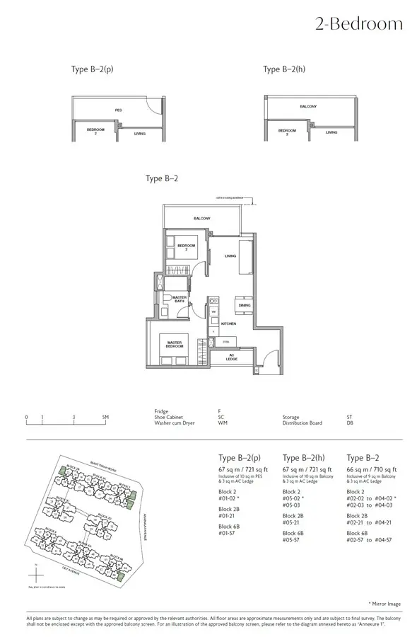 RoyalGreen - Floor Plan - 2 Bedroom B-2