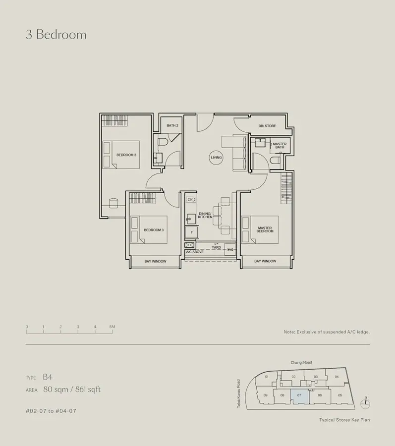 Tedge - Floor Plan - 3 Bedroom B4