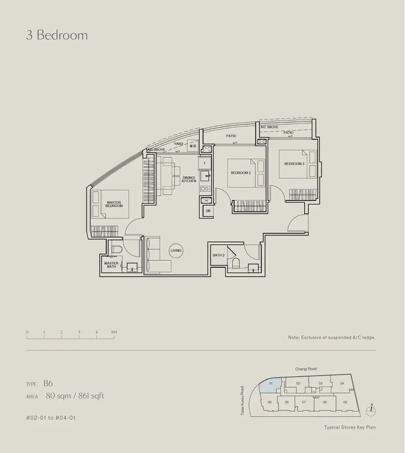 Tedge - Floor Plan - 3 Bedroom B6