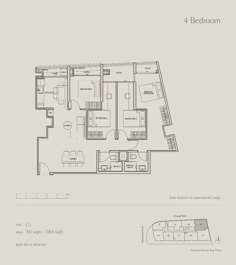 Tedge - Floor Plan - 4 Bedroom C1