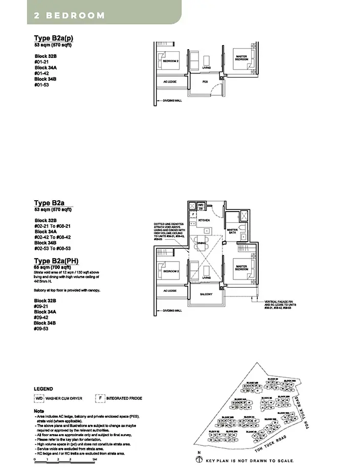 Forett At Bukit Timah Condo Floor Plan - 2 Bedroom B2a
