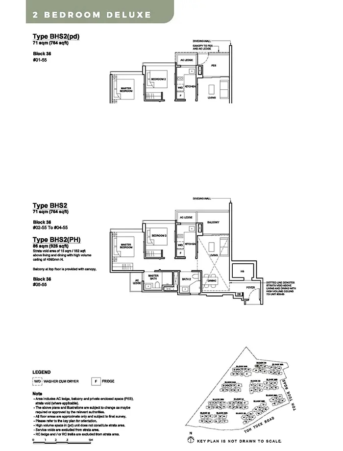 Forett At Bukit Timah Condo Floor Plan - 2 Bedroom Deluxe BHS2