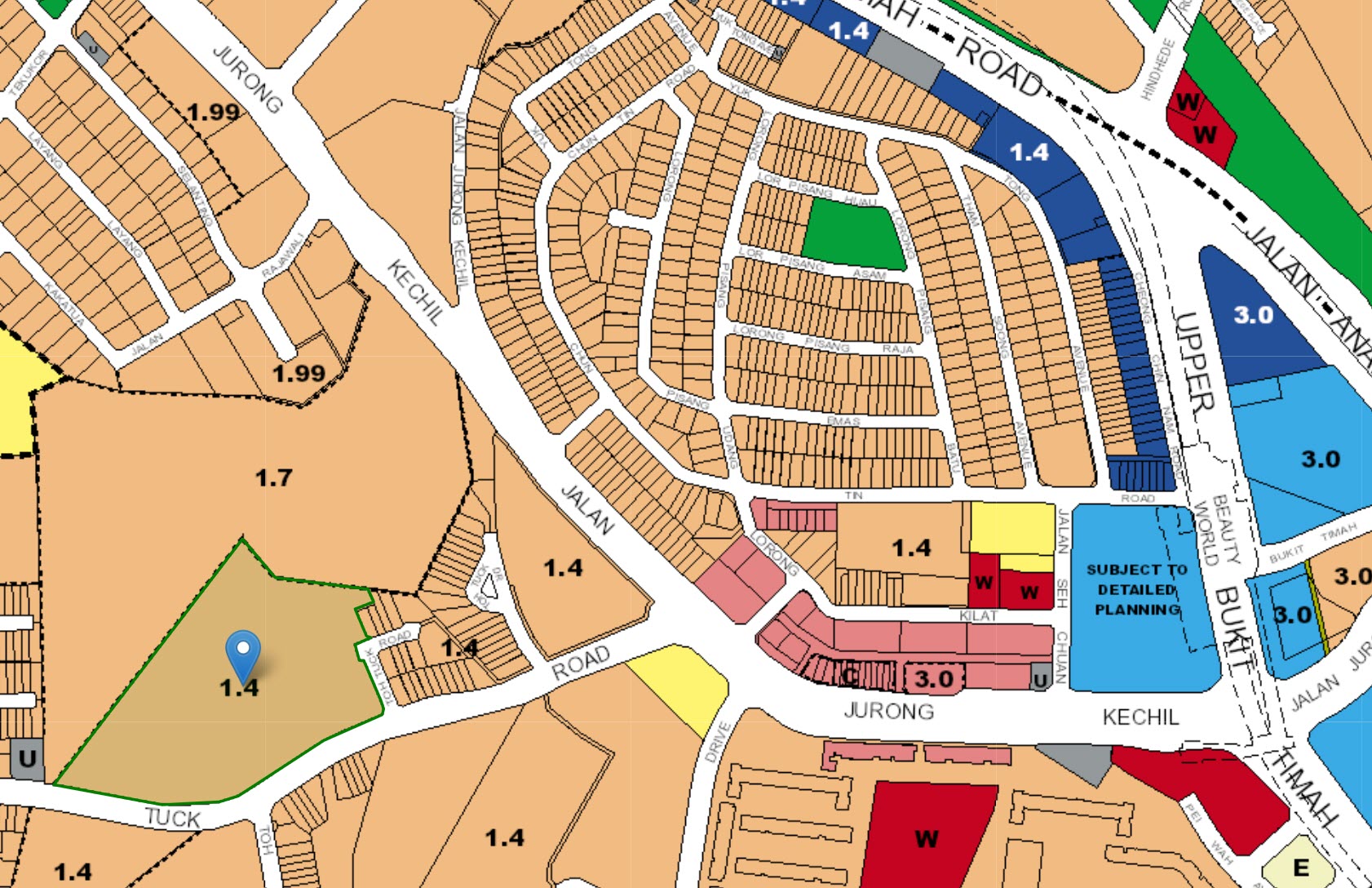 Forett At Bukit Timah Condo Location - URA Master Plan Map