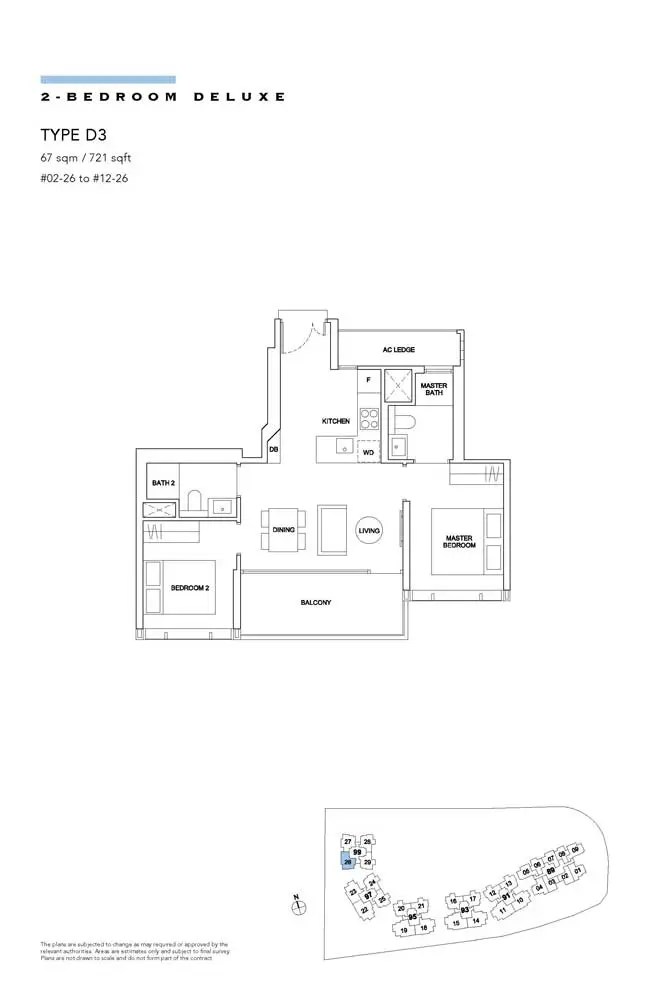 Hyll-On-Holland-Condo-Floor-Plan-2-Bedroom-Deluxe-D3