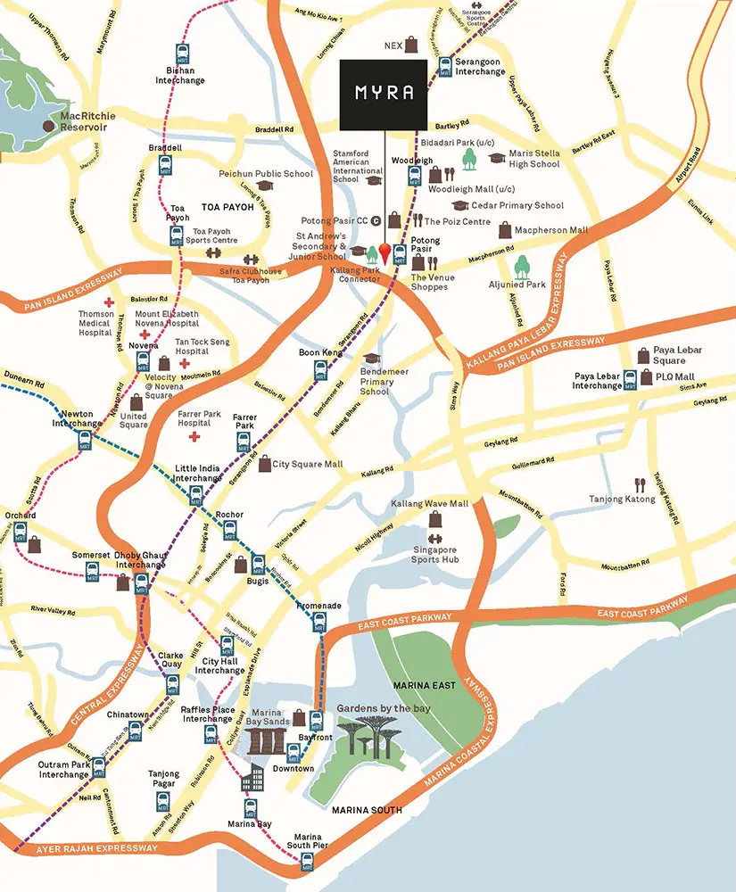 MYRA Condo Location - Location Map