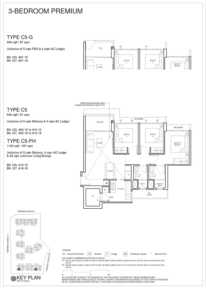 Parc Central Residences EC Floor Plan - 3 Bedroom Premium C5
