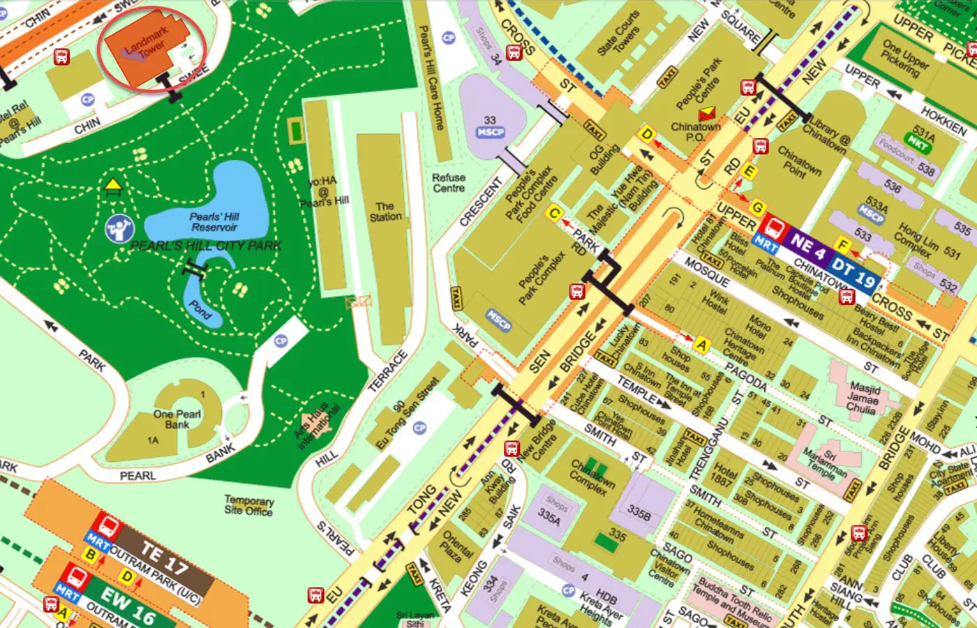 The Landmark Condo Location - Street Directory Map