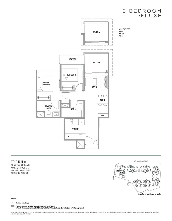 Verdale Condo Floor Plan - 2 Bedroom Deluxe B6