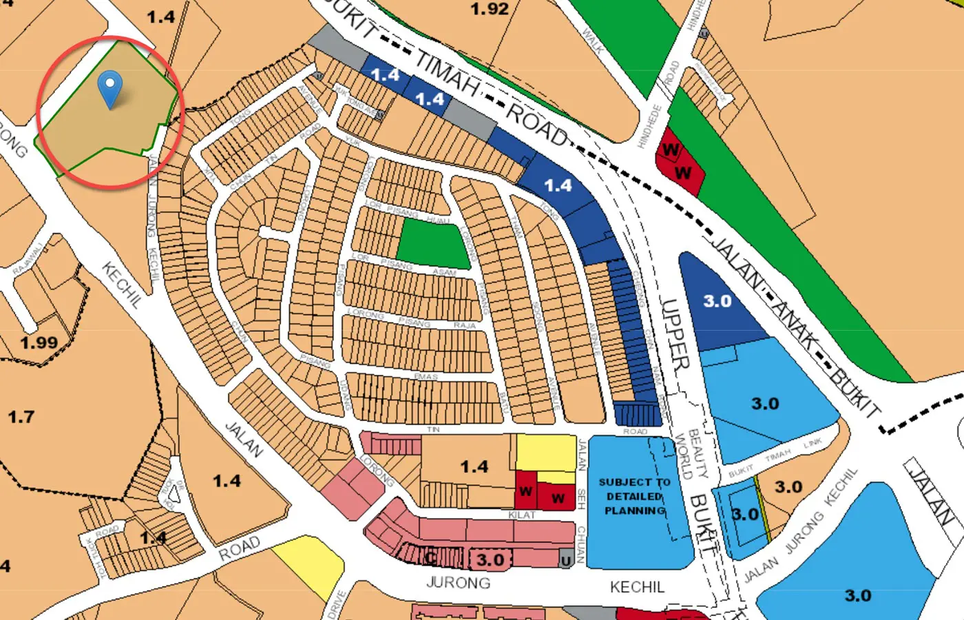 Verdale Condo Location - URA Master Plan Map