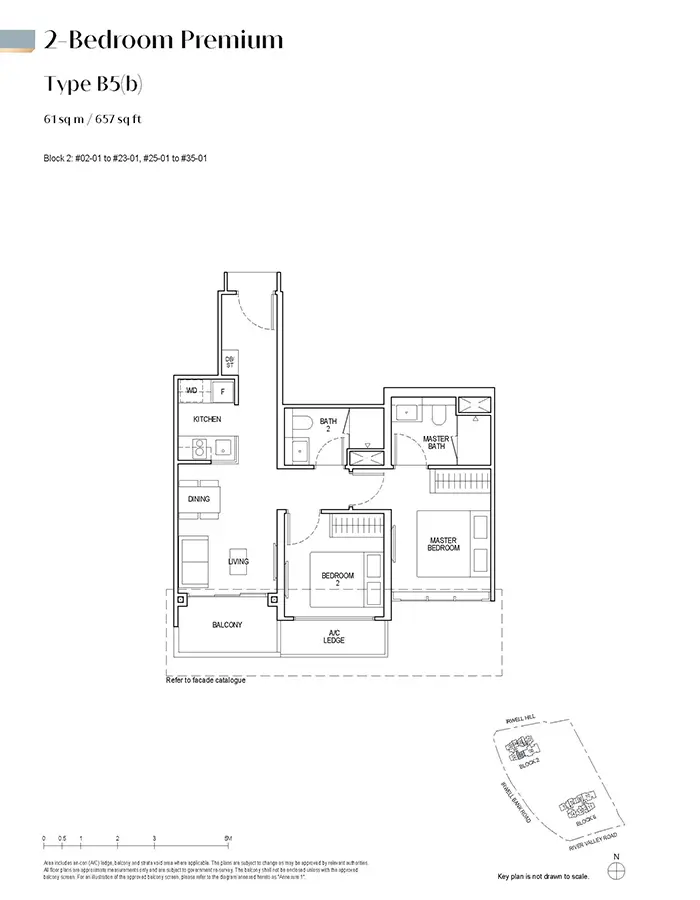 Irwell Hill Residences Condo Floor Plan - 2 Bedroom Premium B5b