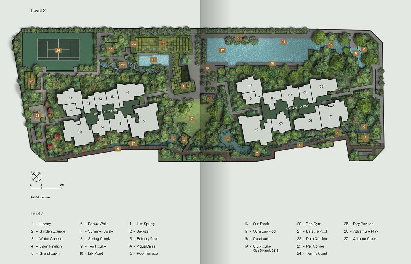 Midtown Modern Condo Facilities - Site Plan (at Level 3)